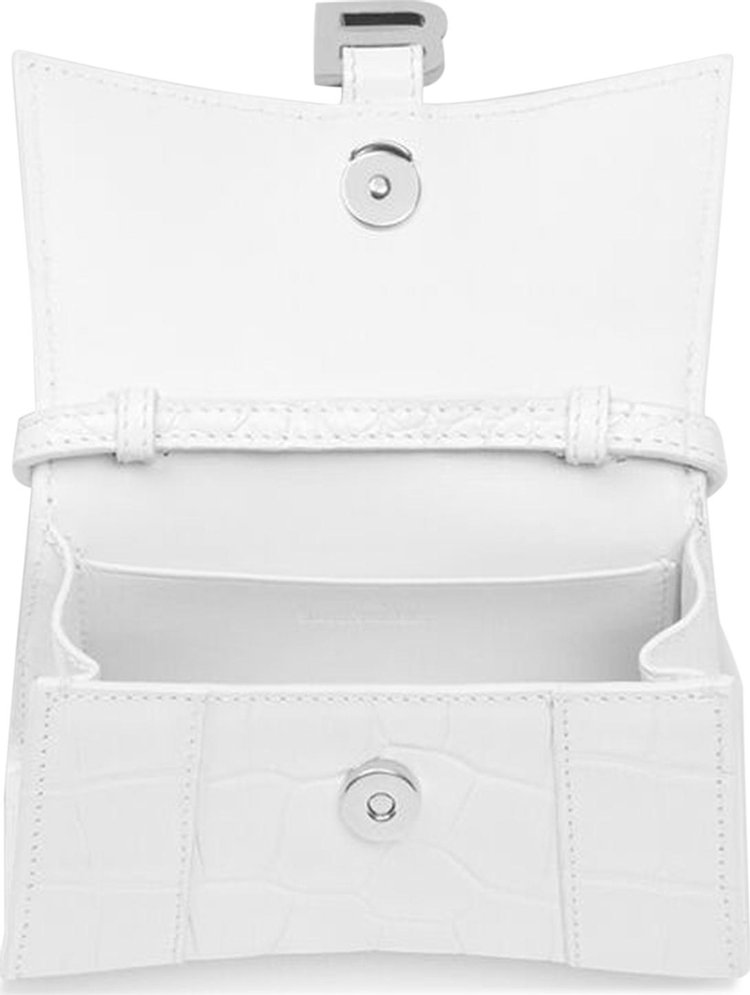 Balenciaga Hourglass Mini Top Handle White