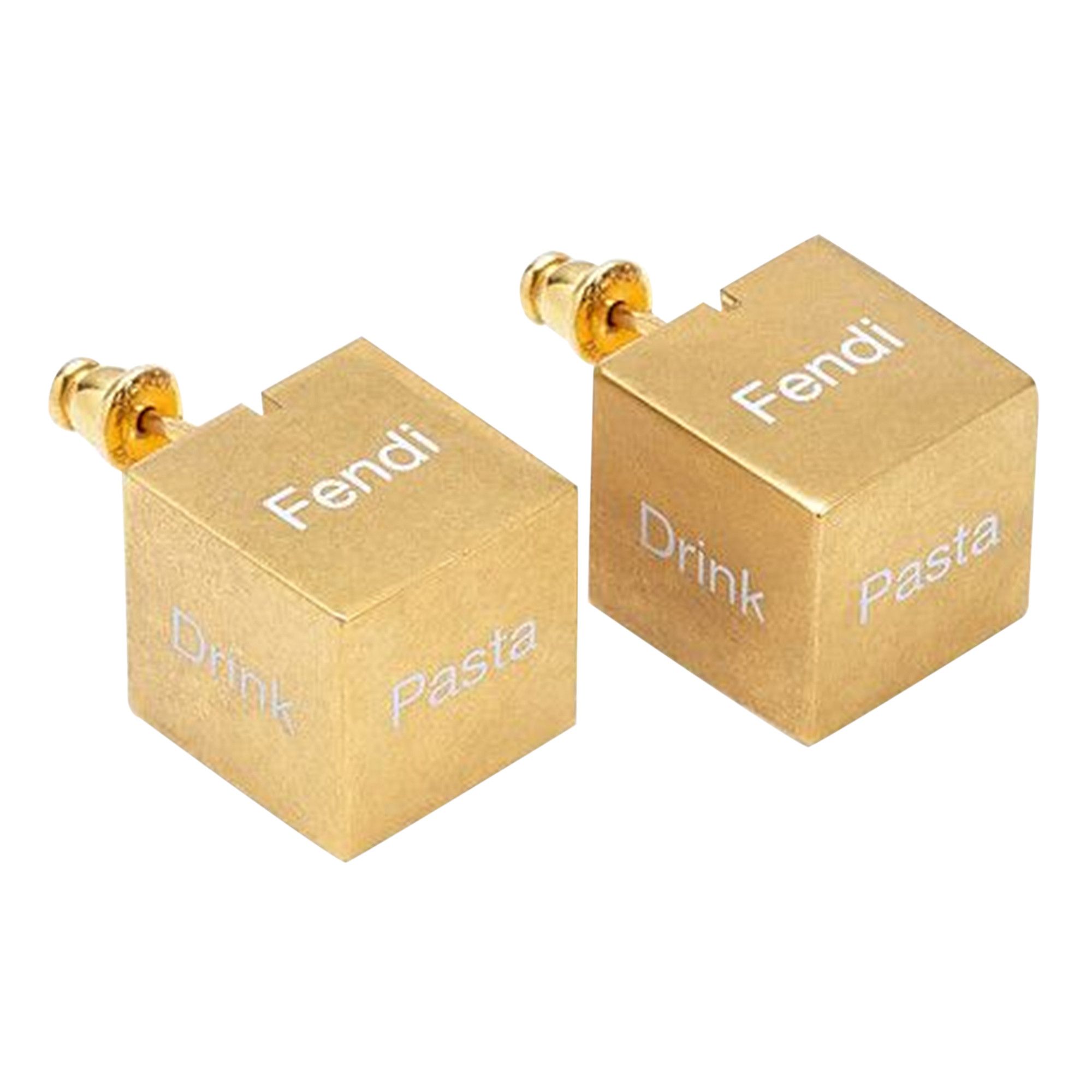 Buy Fendi Signature Earrings Oro Bianco 8AH137 B08 F1E98 GOAT