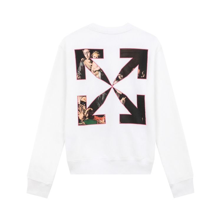 Off White Sprayed Caravaggio Slim Crewneck White