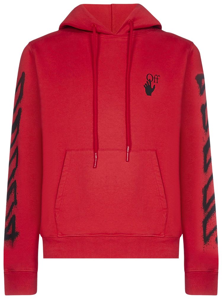 Off White Spray Marker Slim Hoodie SambaBlack