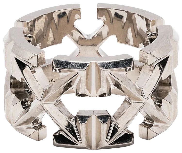 Off White Multi Arrows Ring Silver