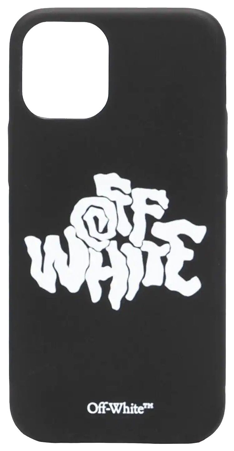 Off White Blur Logo iPhone 12 Cover BlackWhite