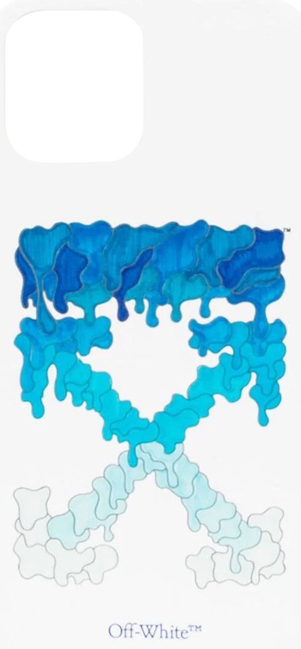 Off White Marker iPhone 12 Pro Cover WhiteBlue