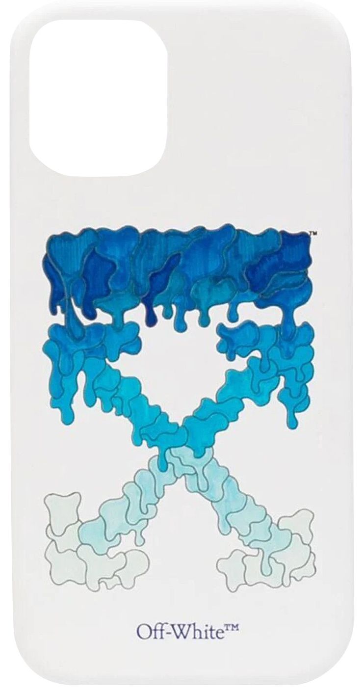 Off White Marker iPhone 12 Cover WhiteBlue