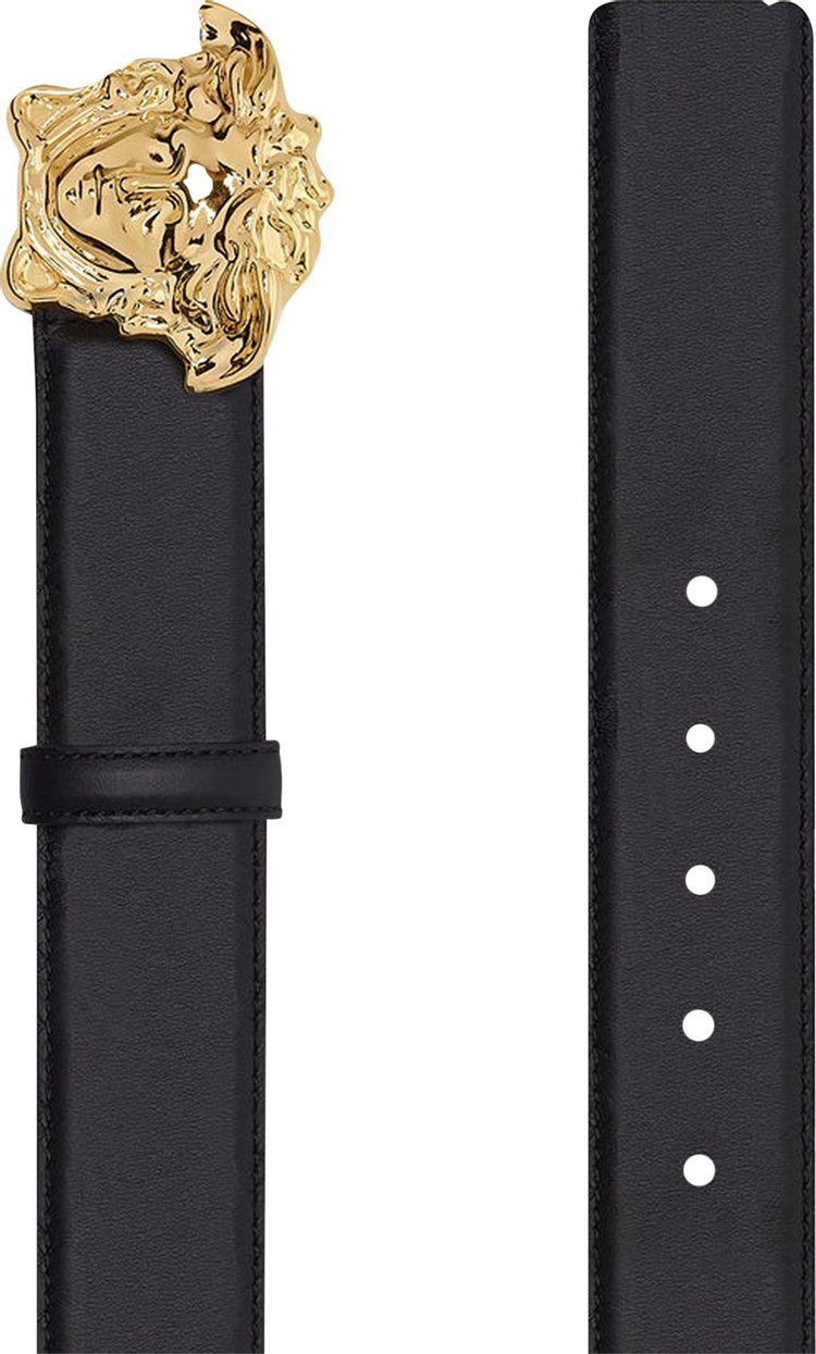 Versace Palazzo Belt With Medusa Buckle Black