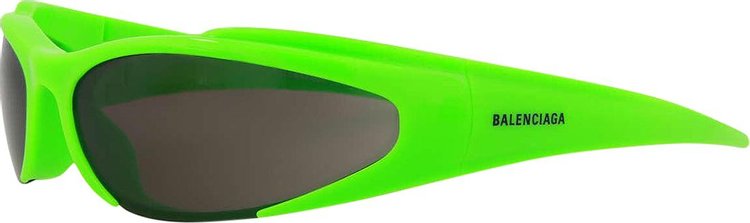 Balenciaga Reverse Xpander Rectangle Sunglasses Green