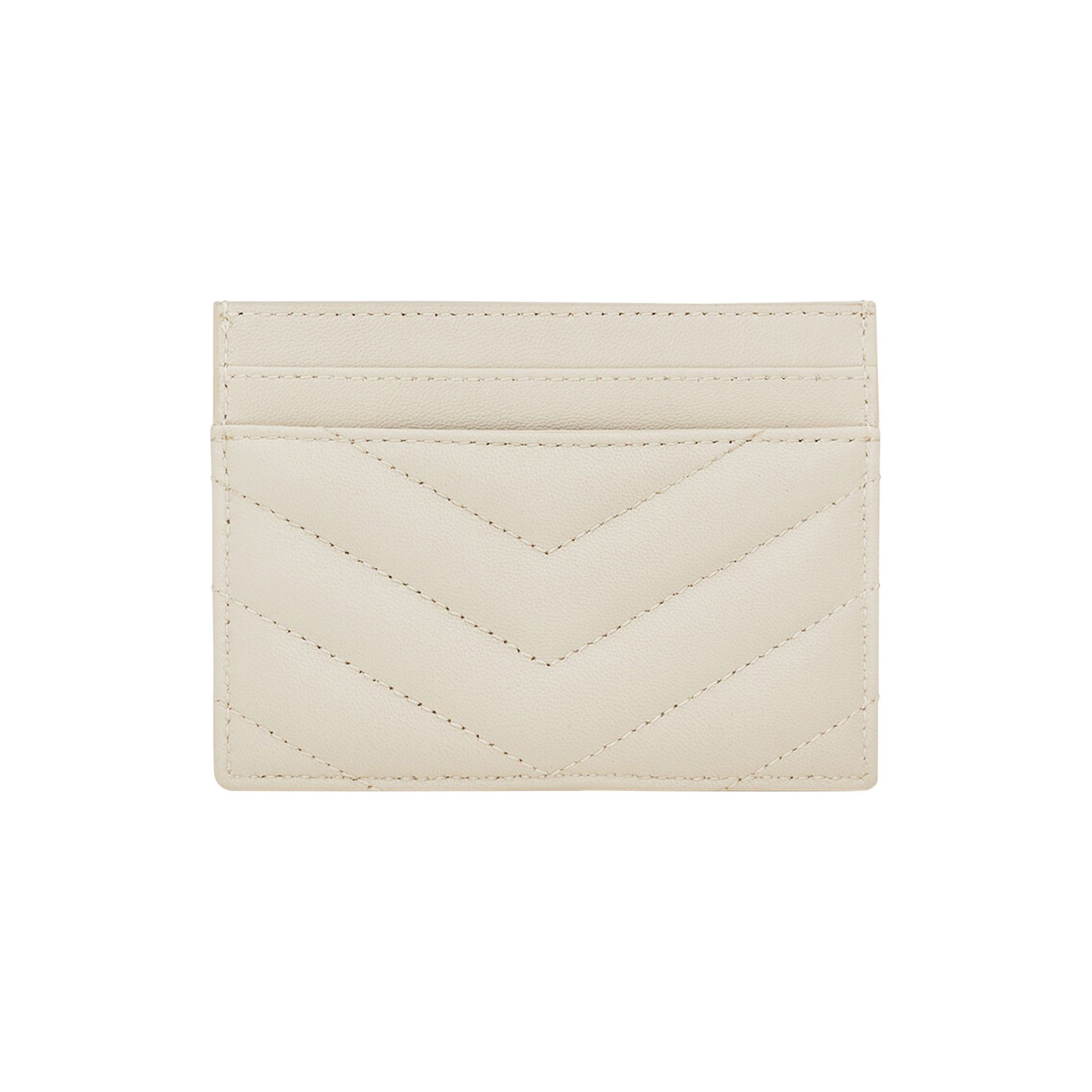 Buy Saint Laurent Logo Plaque Cardholder Vintage White 423291 AAA44 9207 GOAT