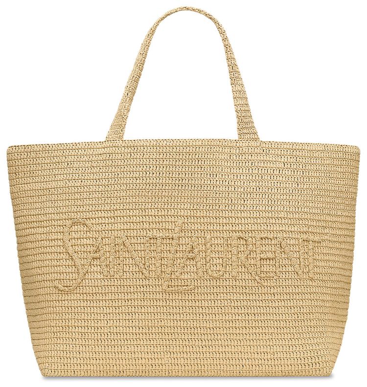 Saint Laurent Raffia Tote Tan