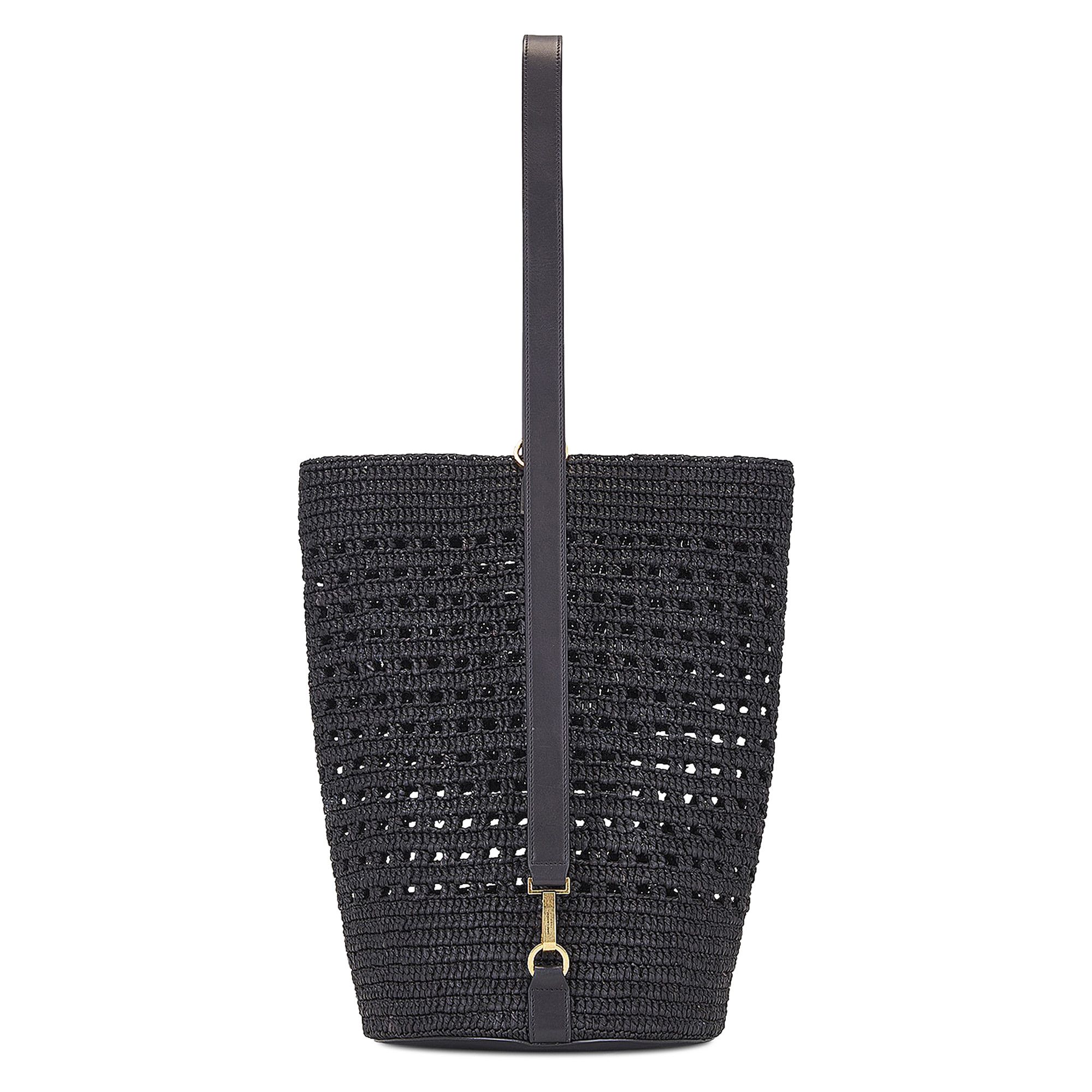 Achetez des Saint Laurent Large Cécile Bucket Bag 'Noir