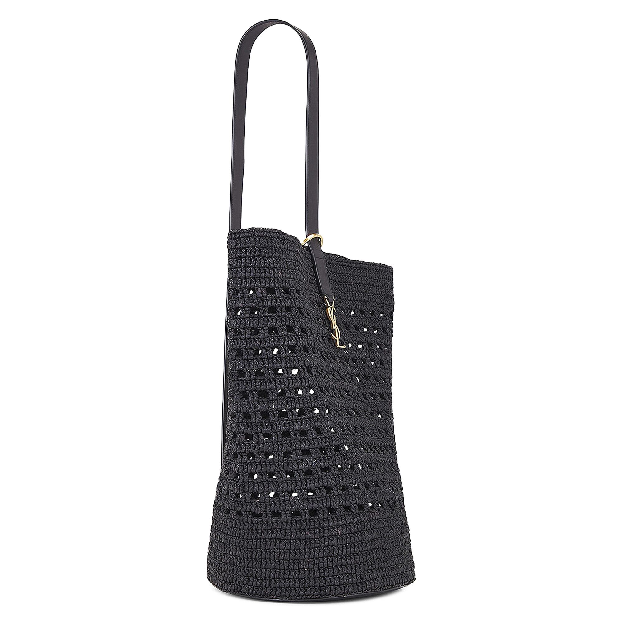 Achetez des Saint Laurent Large Cécile Bucket Bag 'Noir
