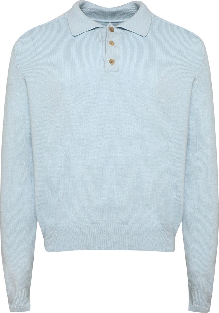 Bode Cashmere Polo Cerulean