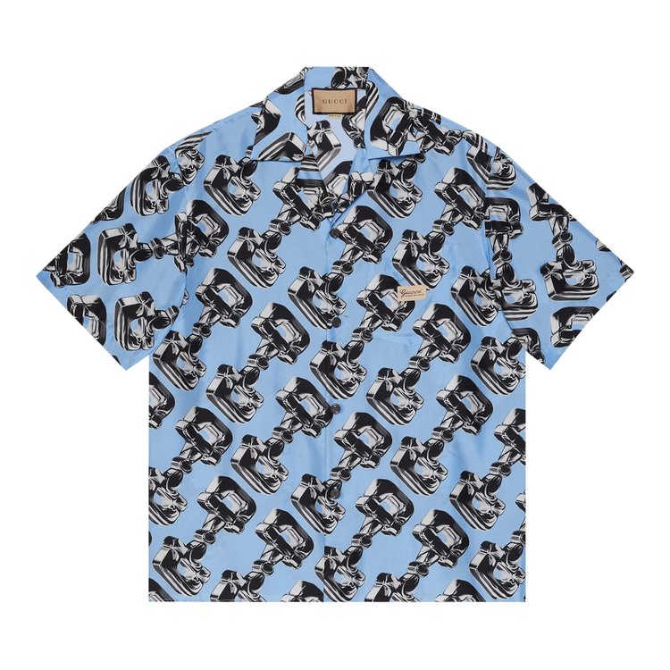 Gucci 3D Glass Horsebit Print Shirt 'Cloud'