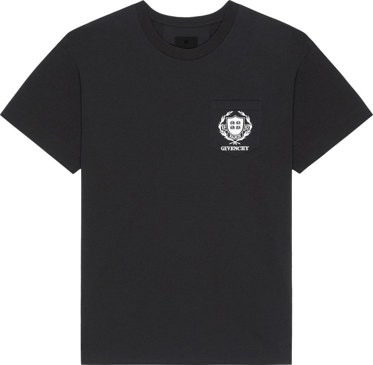 Givenchy Crest Logo T Shirt Black