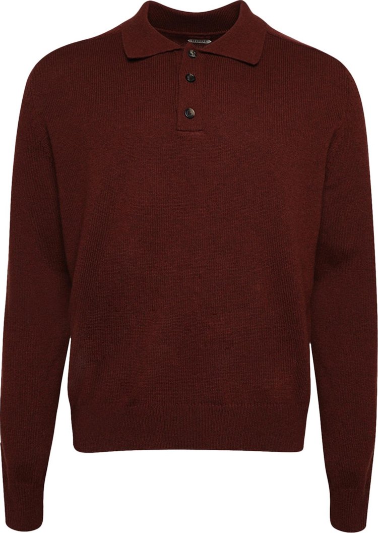 Bode Cashmere Polo Warm Brown