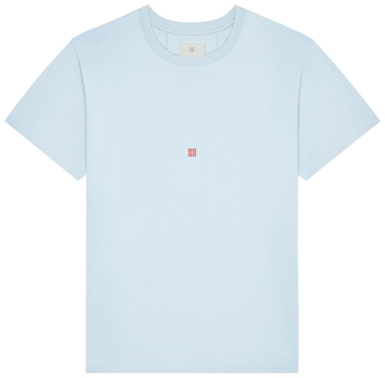 Givenchy Flamingo Printed Crewneck T Shirt Sky Blue
