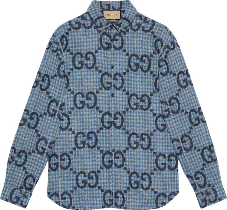 Gucci Check Shirt AzureBlue