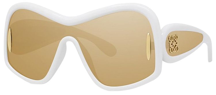 Loewe Square Mask Sunglasses IvoryBrown