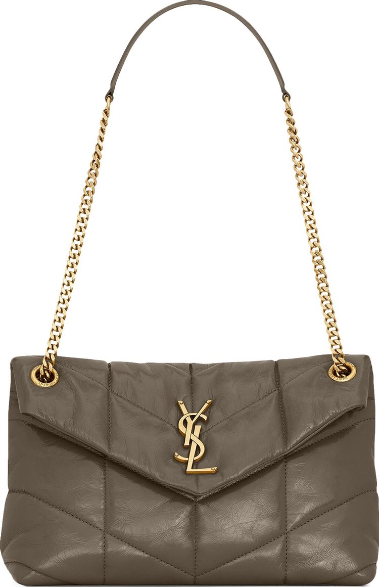 Saint Laurent Loulou Puffer Shoulder Bag Light Musk