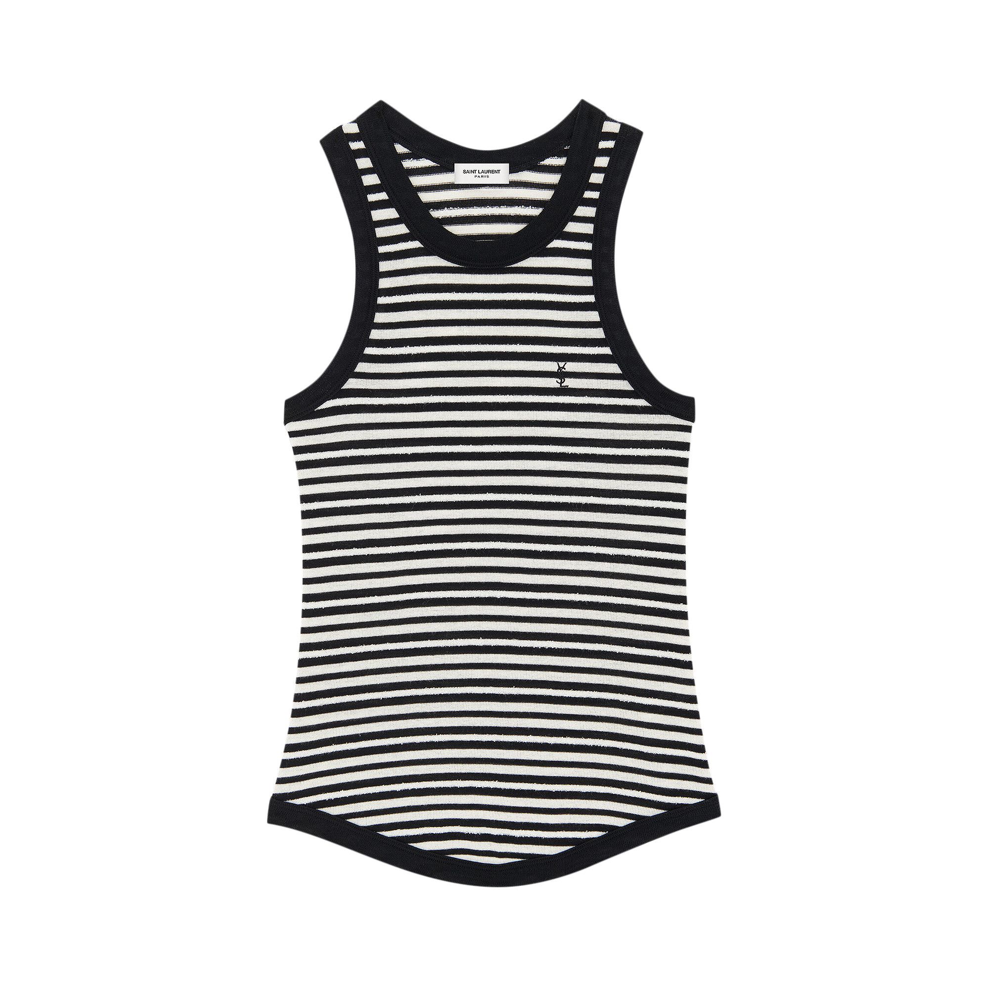 Buy Saint Laurent Jersey Tank Top 'Black/Natural' - 743660 Buy Saint Laurent Jersey Tank Top 'Black/Natural' - 743660
