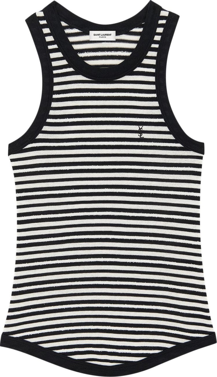 Saint Laurent Jersey Tank Top BlackNatural