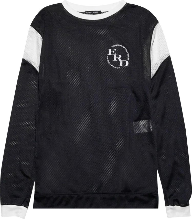 Enfants Riches Deprimes Heroin Athletics Mesh Long Sleeve T Shirt BlackIvory