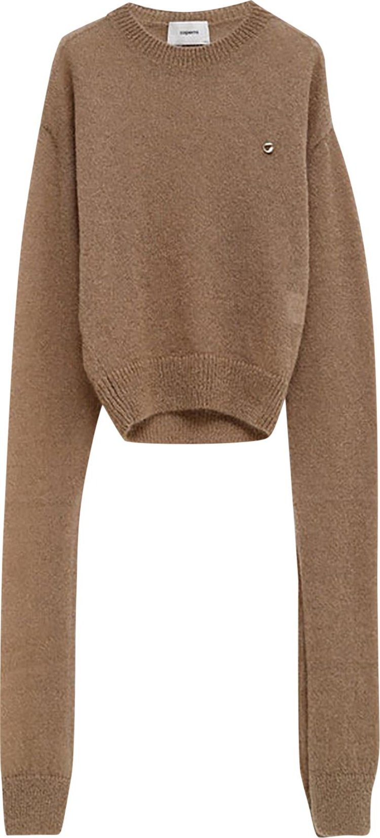 Coperni Knotted Sleeves Sweater Light Brown