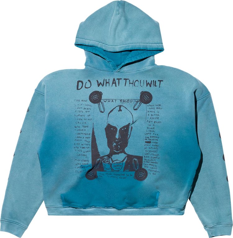 Enfants Riches Deprimes Do What Thou Wilt Hoodie Sun Faded Teal