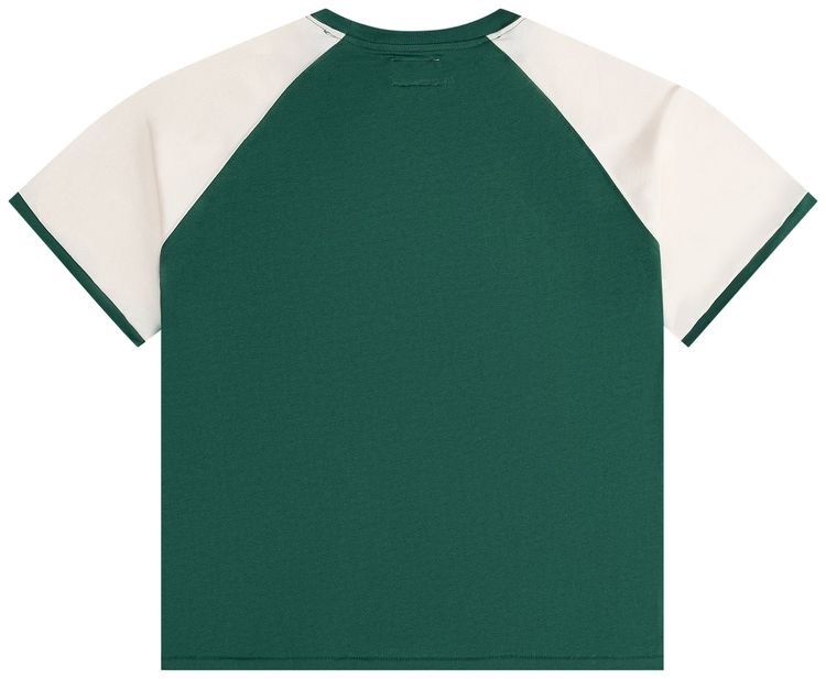 Rhude Oil Corp Raglan Tee Vintage GreenVintage Off White