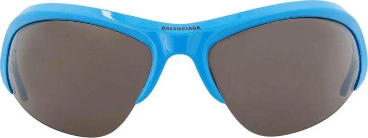 Balenciaga Wrap Around Sunglasses Light BlueSilverGrey