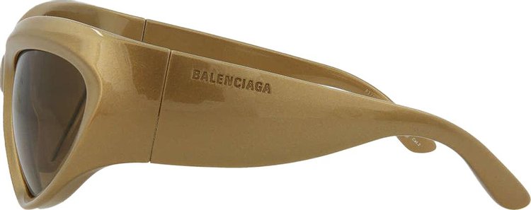 Balenciaga Wrap Around Sunglasses GoldBrown