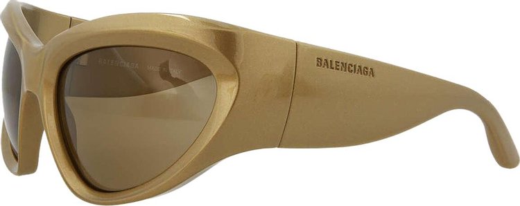 Balenciaga Wrap Around Sunglasses GoldBrown