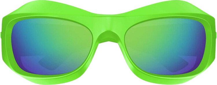 Bottega Veneta Wrap Around Sunglasses Green