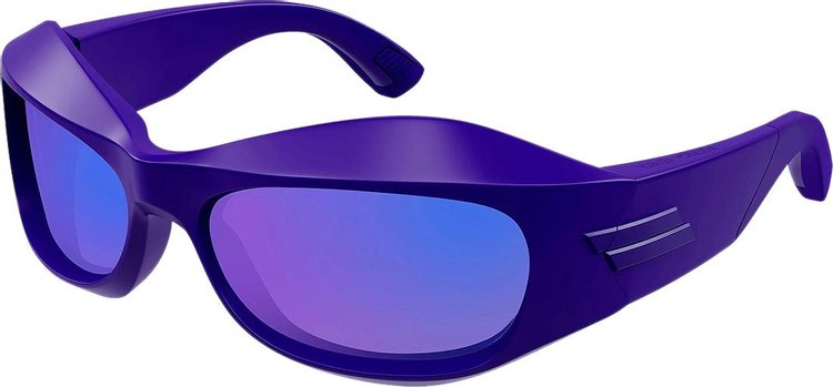 Bottega Veneta Wrap Around Sunglasses Violet