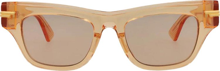 Bottega Veneta Square Sunglasses OrangeBrown