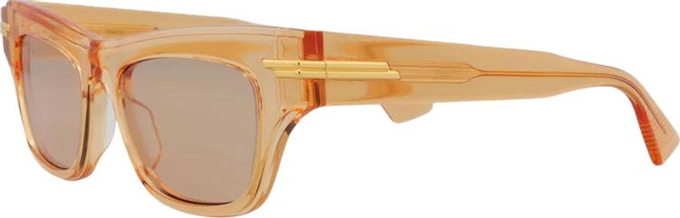 Bottega Veneta Square Sunglasses OrangeBrown