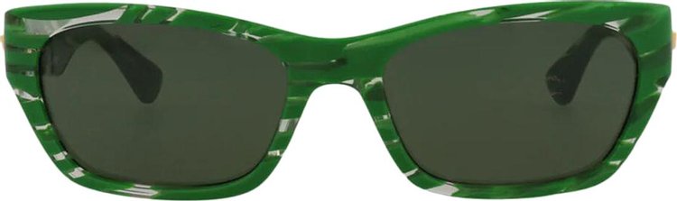 Bottega Veneta Square Sunglasses Green