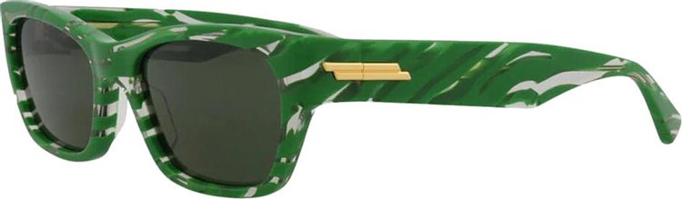 Bottega Veneta Square Sunglasses Green