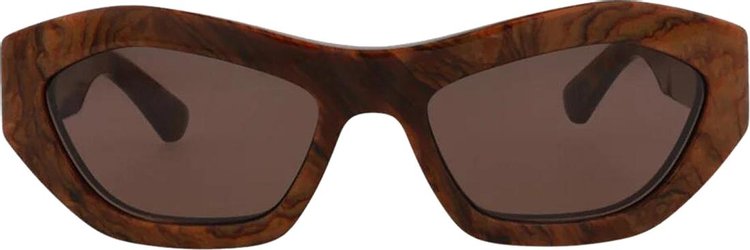 Bottega Veneta Wrap Around Sunglasses Brown