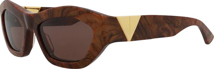 Bottega Veneta Wrap Around Sunglasses Brown