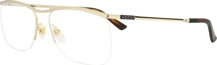 Gucci Square Sunglasses GoldTransparent