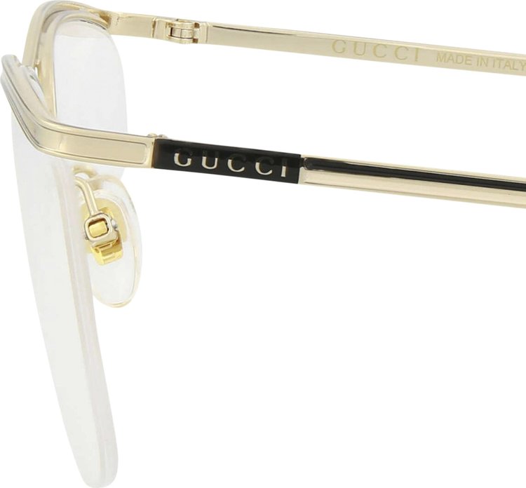 Gucci Square Sunglasses GoldTransparent