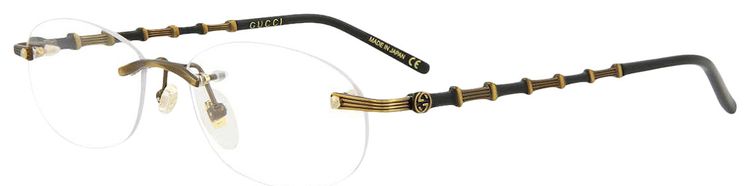 Gucci Oval Sunglasses GoldTransparent