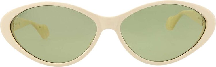 Gucci Wrap Around Sunglasses 'Ivory/Green'