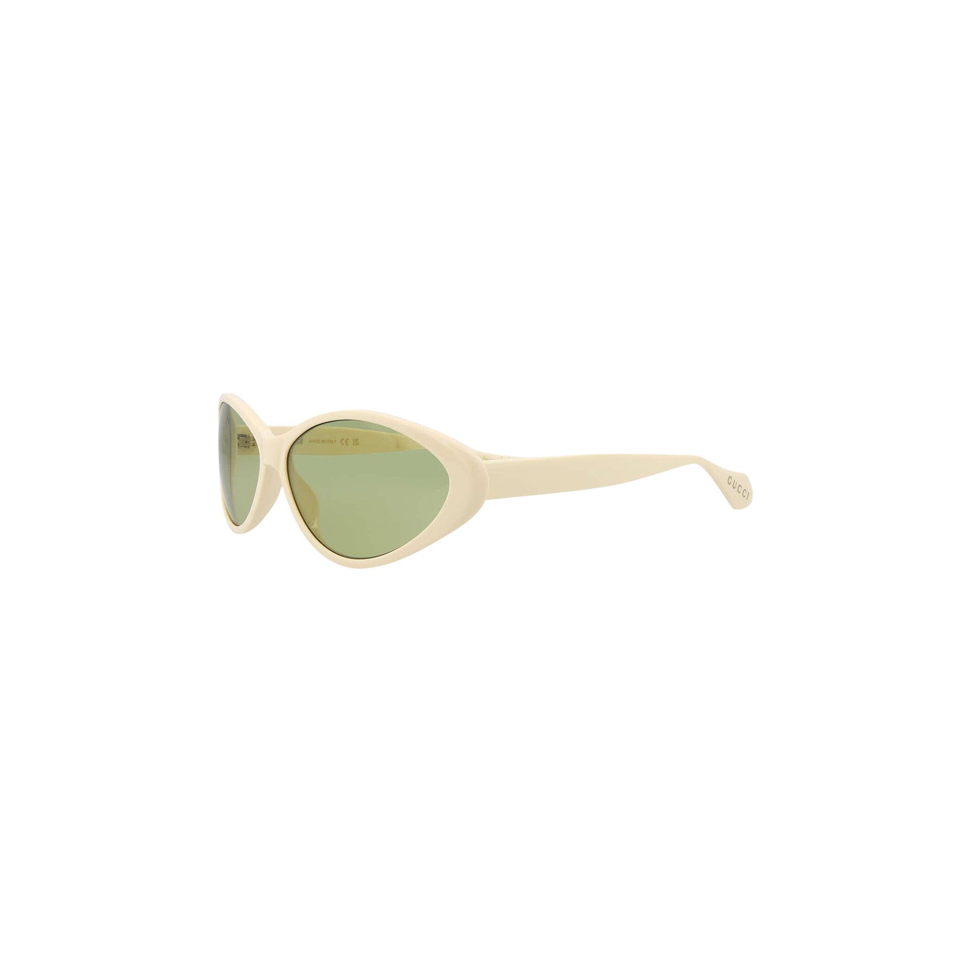 Buy Gucci Wrap Around Sunglasses 'Ivory/Green' - GG1377S 001