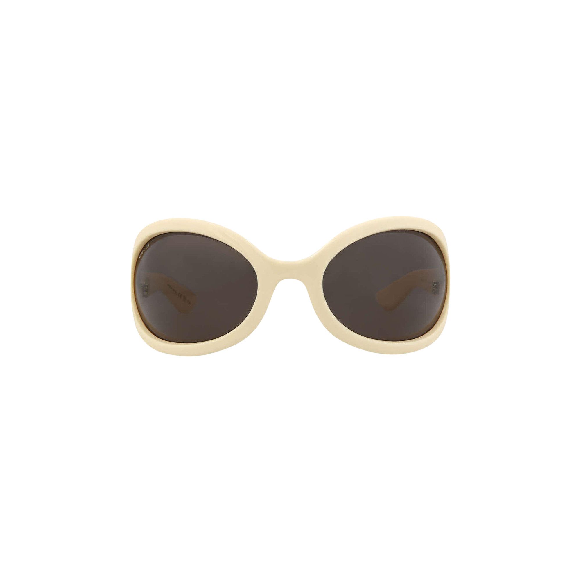 Buy Gucci Wrap Around Sunglasses White Brown GG1381S 003 GOAT CA