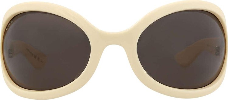 Gucci Wrap Around Sunglasses WhiteBrown