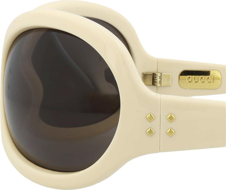 Gucci Wrap Around Sunglasses WhiteBrown