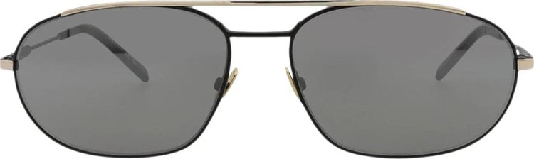 Saint Laurent Oval Sunglasses 'Black/Silver'