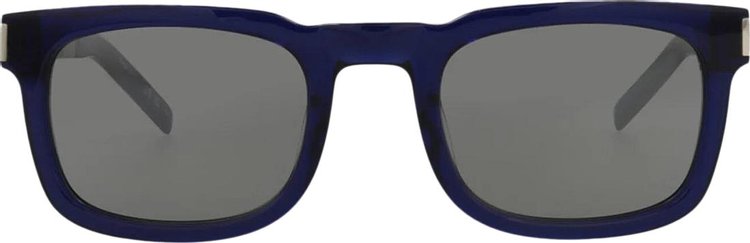 Saint Laurent Square Sunglasses 'Blue/Silver'