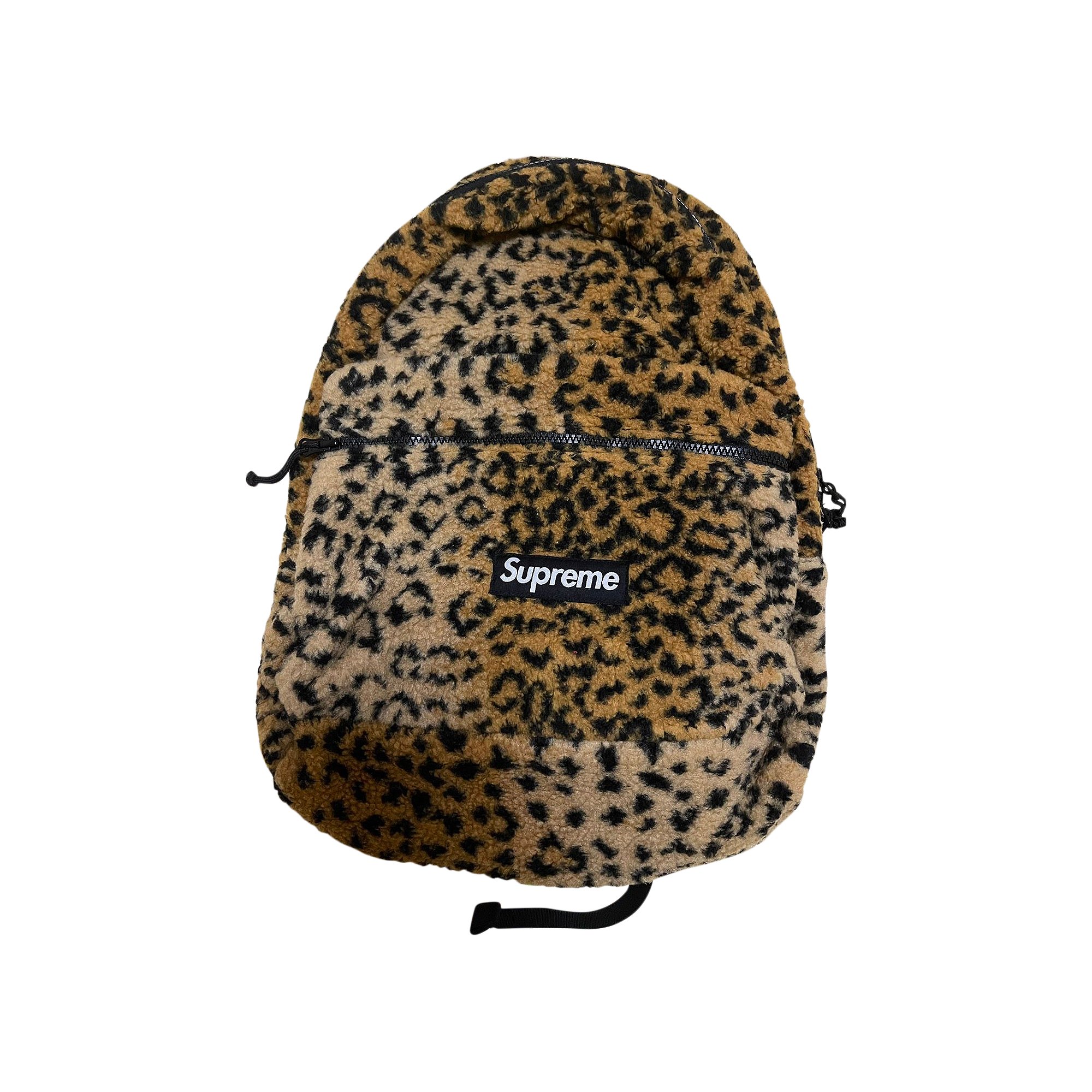 Buy Supreme Leopard Fleece Backpack 'Yellow' - FW17B19 YELLOW | GOAT